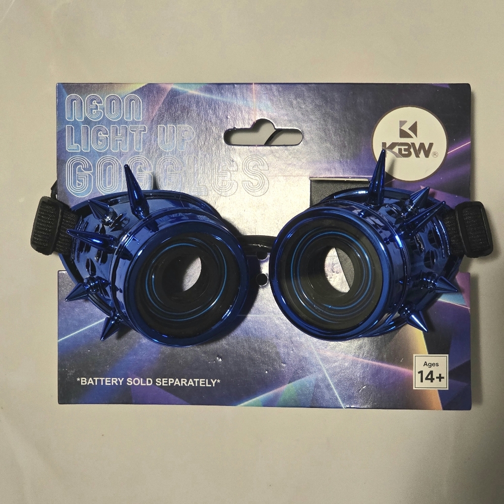 Neon Light Up Goggles Blue NWT